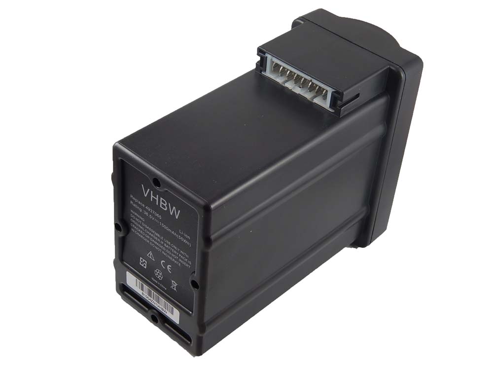 Bateria vhbw compatível com Wolf Garten Li-Ion Power-Pack 1 - 1500 mAh, 36 V