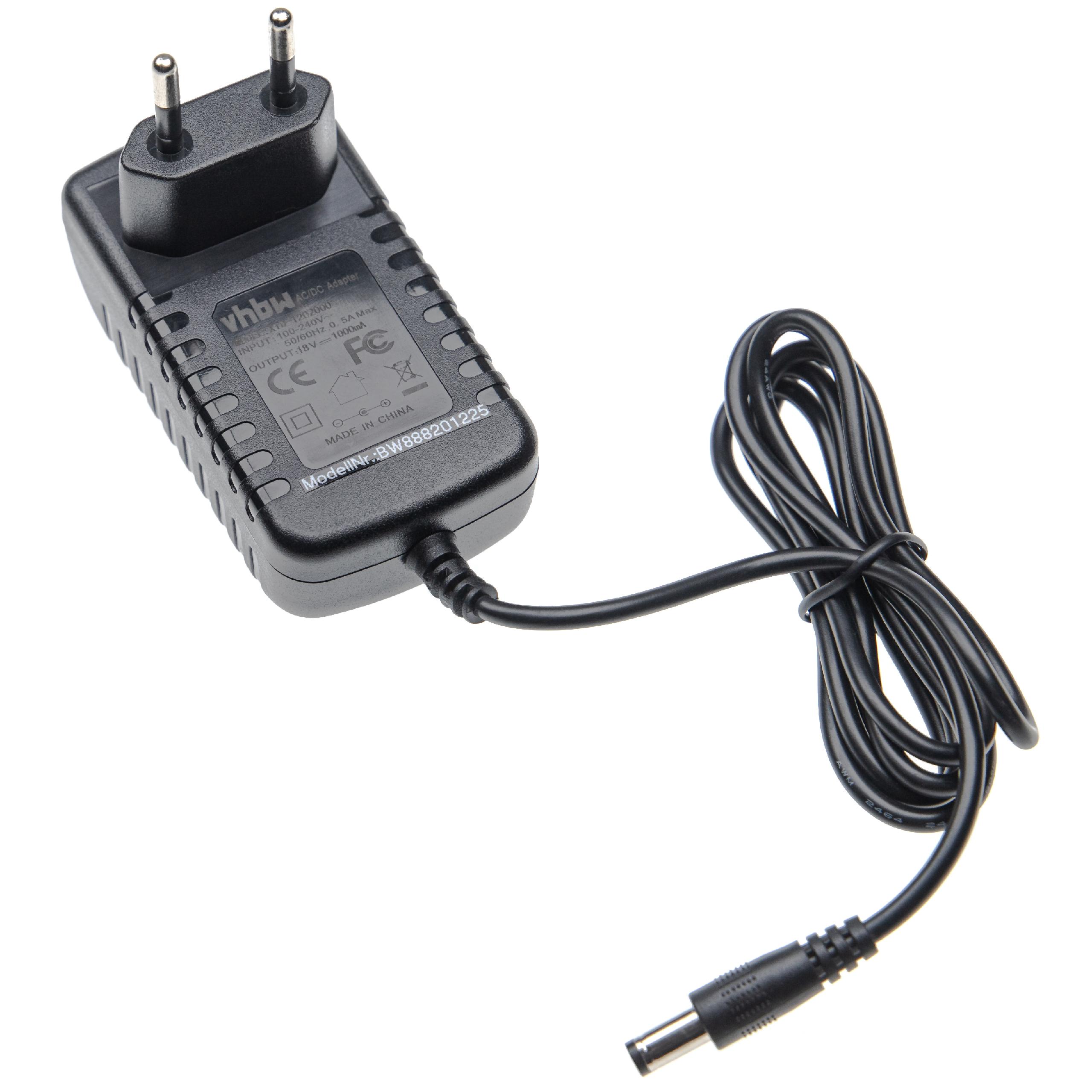 Carregador vhbw compatível com Philips HK-AS-180A017-EU para aspiradores manuais sem fio