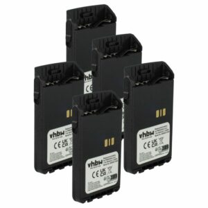 Bateria vhbw 5x para Motorola PMNN4511A, PMNN4440, PMNN4502A - 1600 mAh 7.4 V Li-Ion