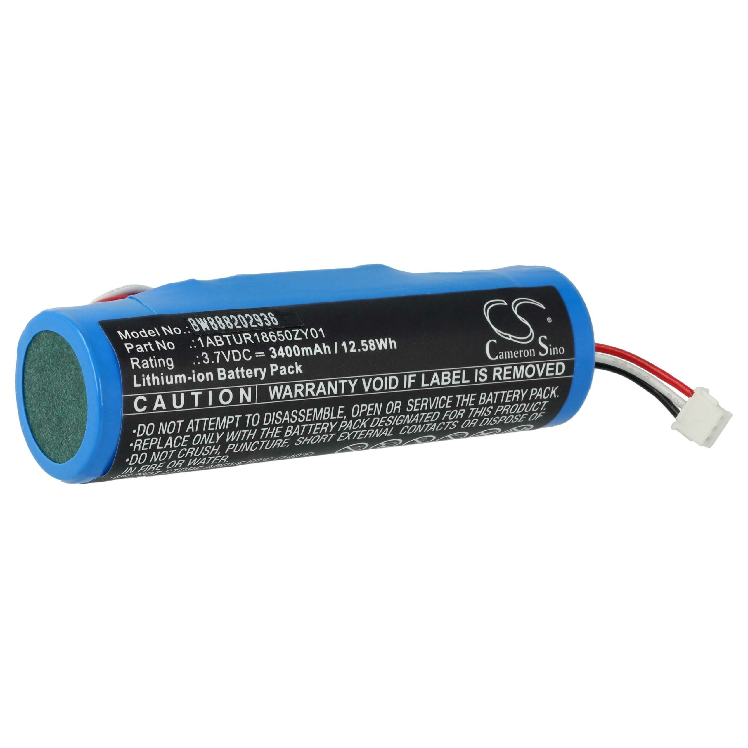 Bateria de Substituição vhbw para Controlador de Vento Akai - 3400 mAh 3.7 V Li-Ion