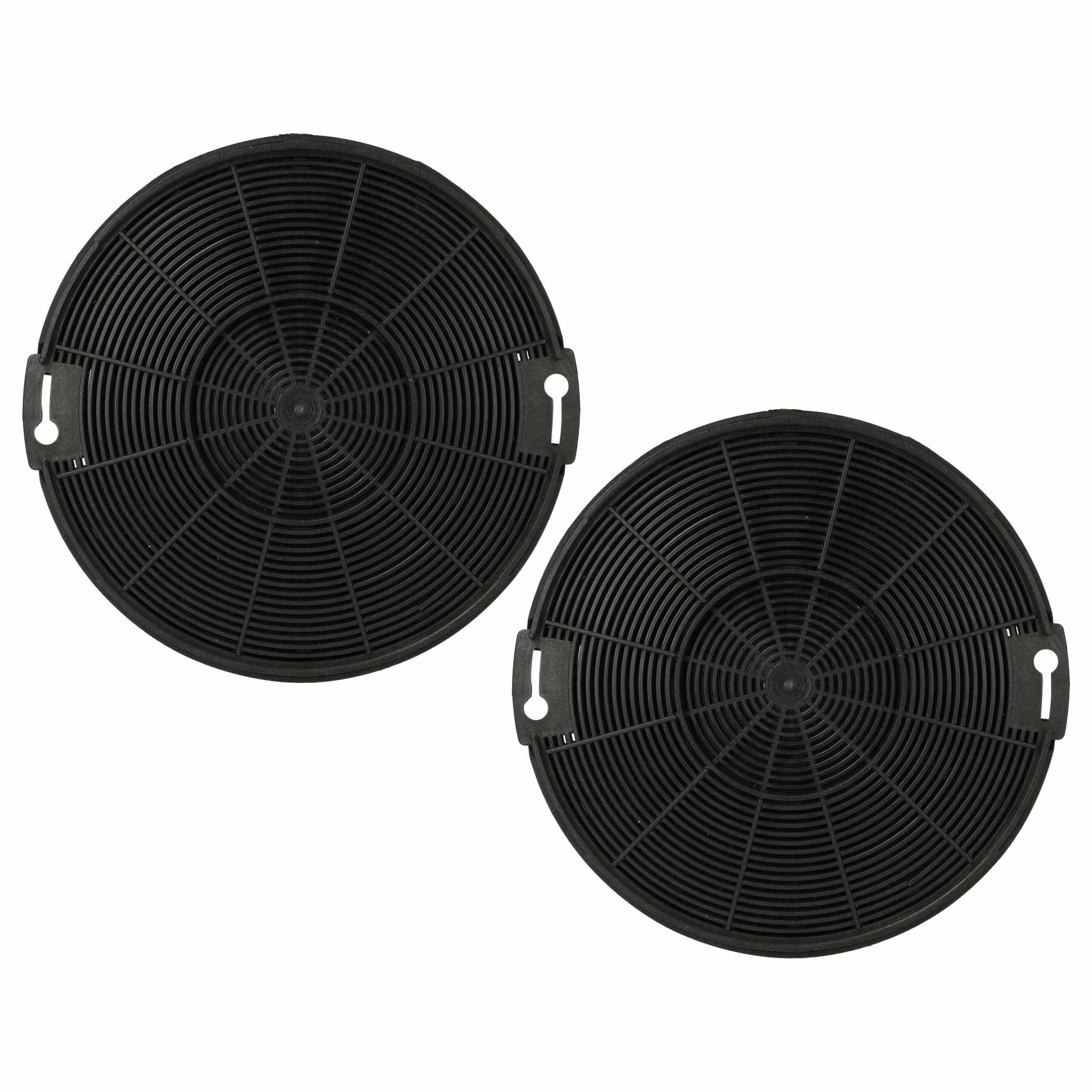 2x Filtro de Carvão Ativado Compatível com Beko 9197059543 para Exaustor Zanussi - 15 cm