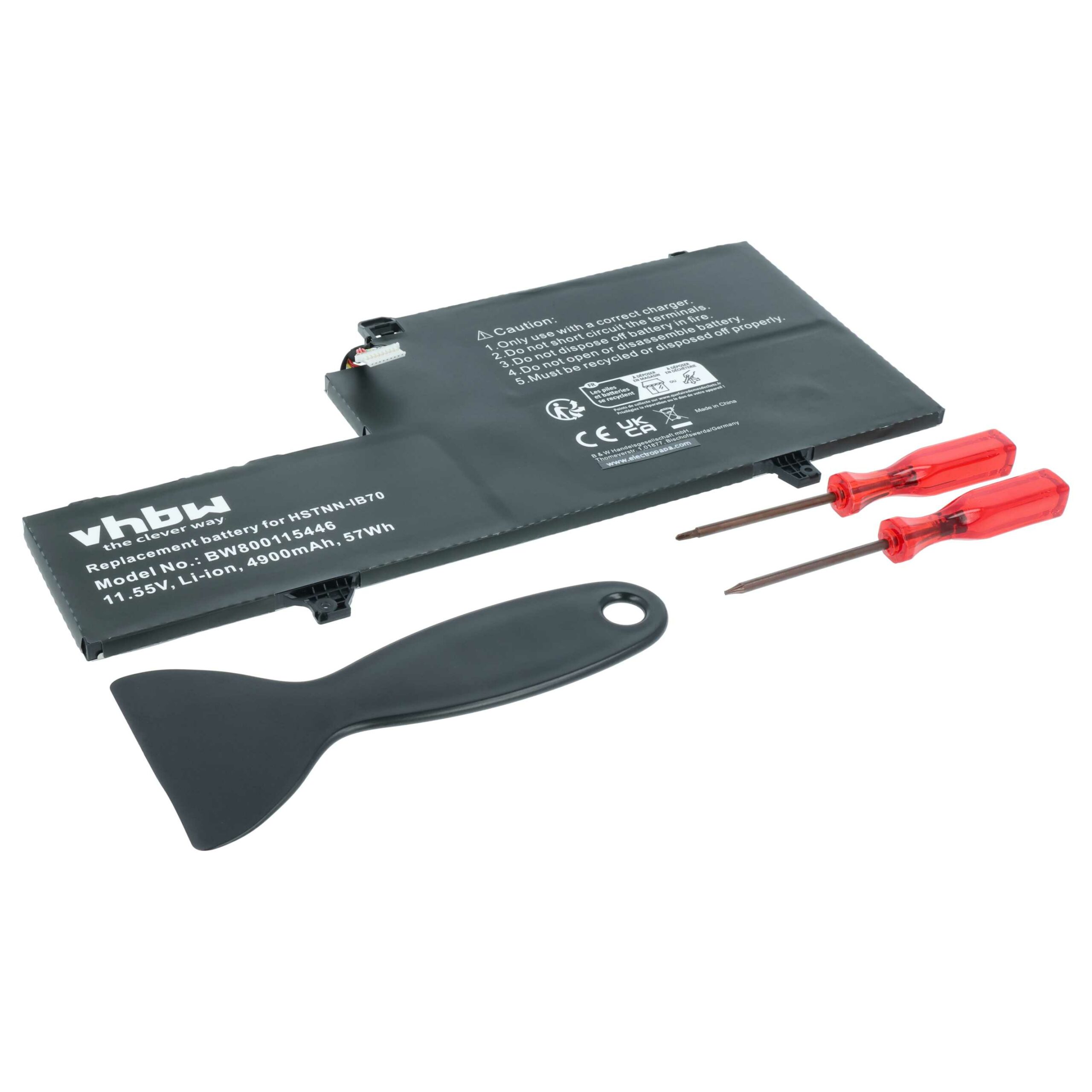 Bateria para Portátil HP compatível com 1GY29PA, 1GY30PA, 0M03XL, 1GY31PA - 4900 mAh 11.55 V Li-polímero, preta