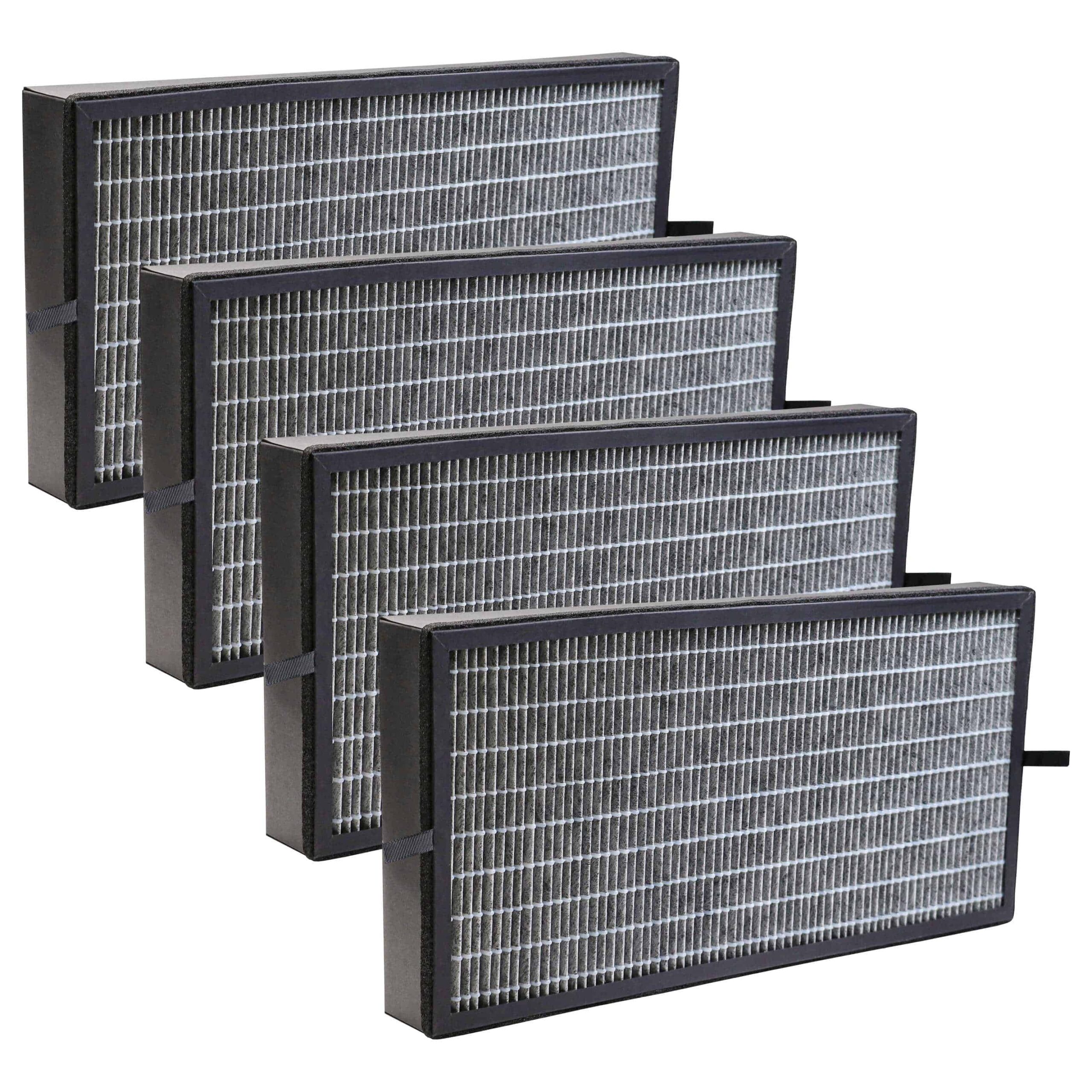 4x Filtro HEPA para Humidificador Kärcher AF 100 - Carvão Ativado vhbw