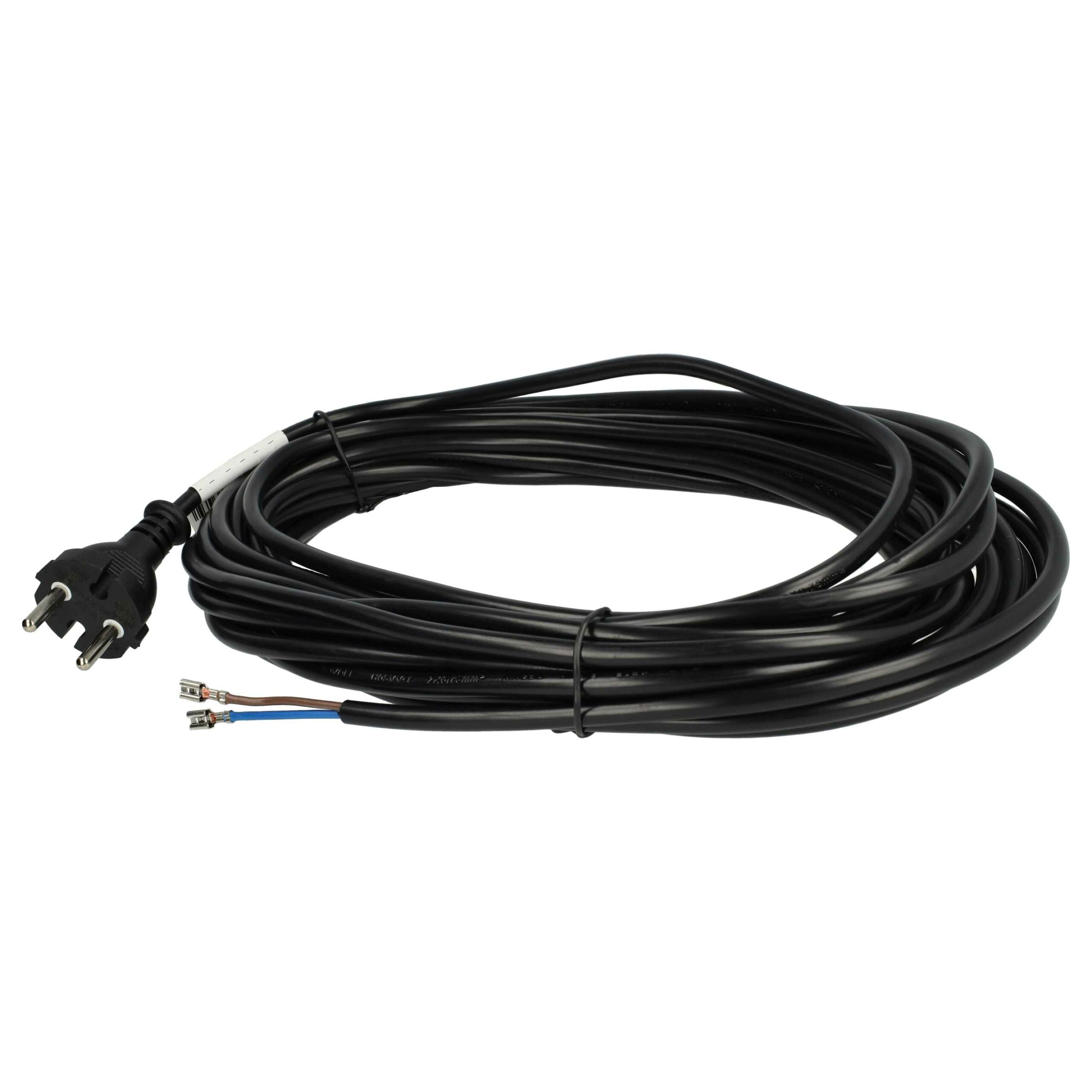 Cabo de Alimentação vhbw para Aspirador Thomas, Sebo 5260DG, 7128SR - 10 m, 1000 W