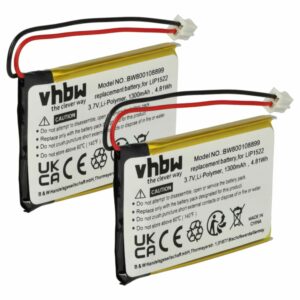 Bateria para Comando Sony Gamer Joypad - vhbw 1300 mAh 3.7V Li-polymer (Substitui KCR1410, LIP1522)