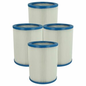 4x Filtro Cartucho de Substituição para Aspirador Fein 31322765009, 4014586261454 - Branco vhbw