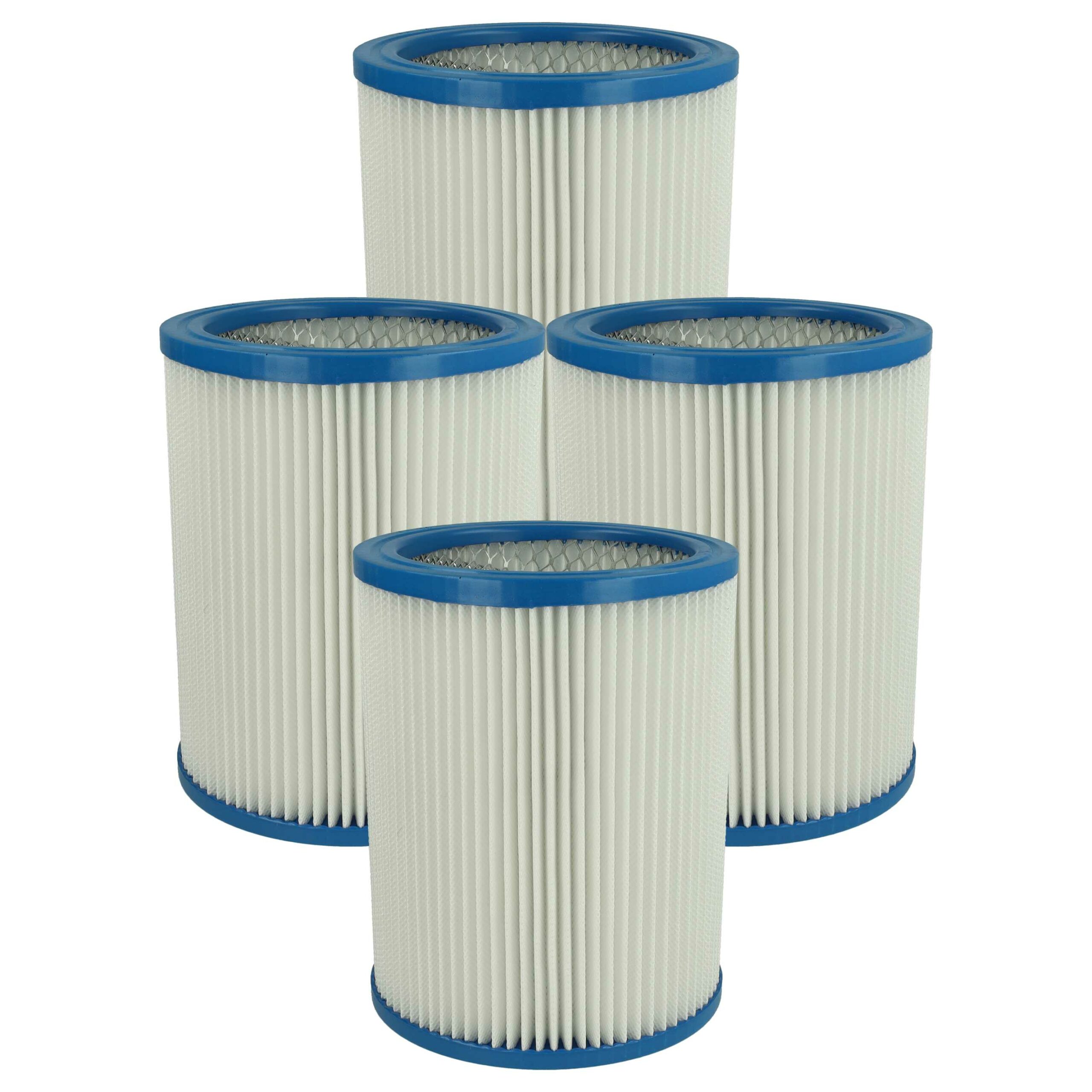 4x Filtro Cartucho de Substituição para Aspirador Fein 31322765009, 4014586261454 - Branco vhbw