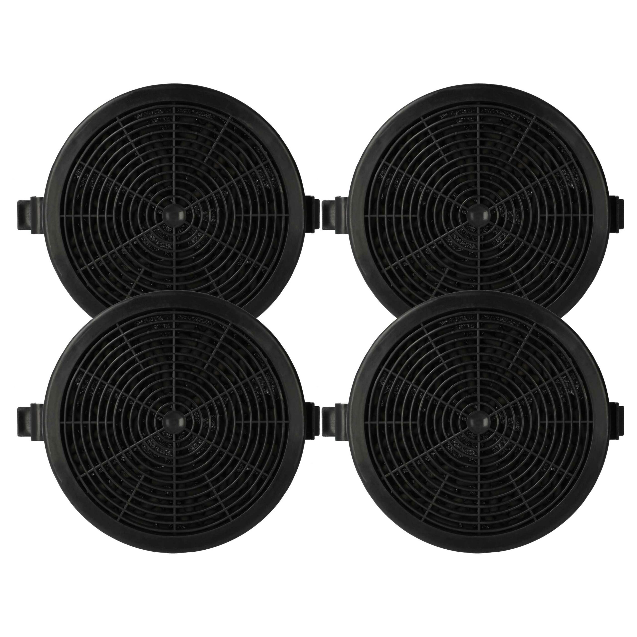 4x Filtro de Carvão Ativado para Coifa Klarstein 10035567 - 11.2 cm vhbw