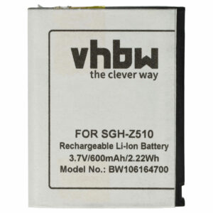 Bateria para Telemóvel vhbw compatível com Samsung BST4048BES/STD - 600 mAh 3.7 V Li-Ion