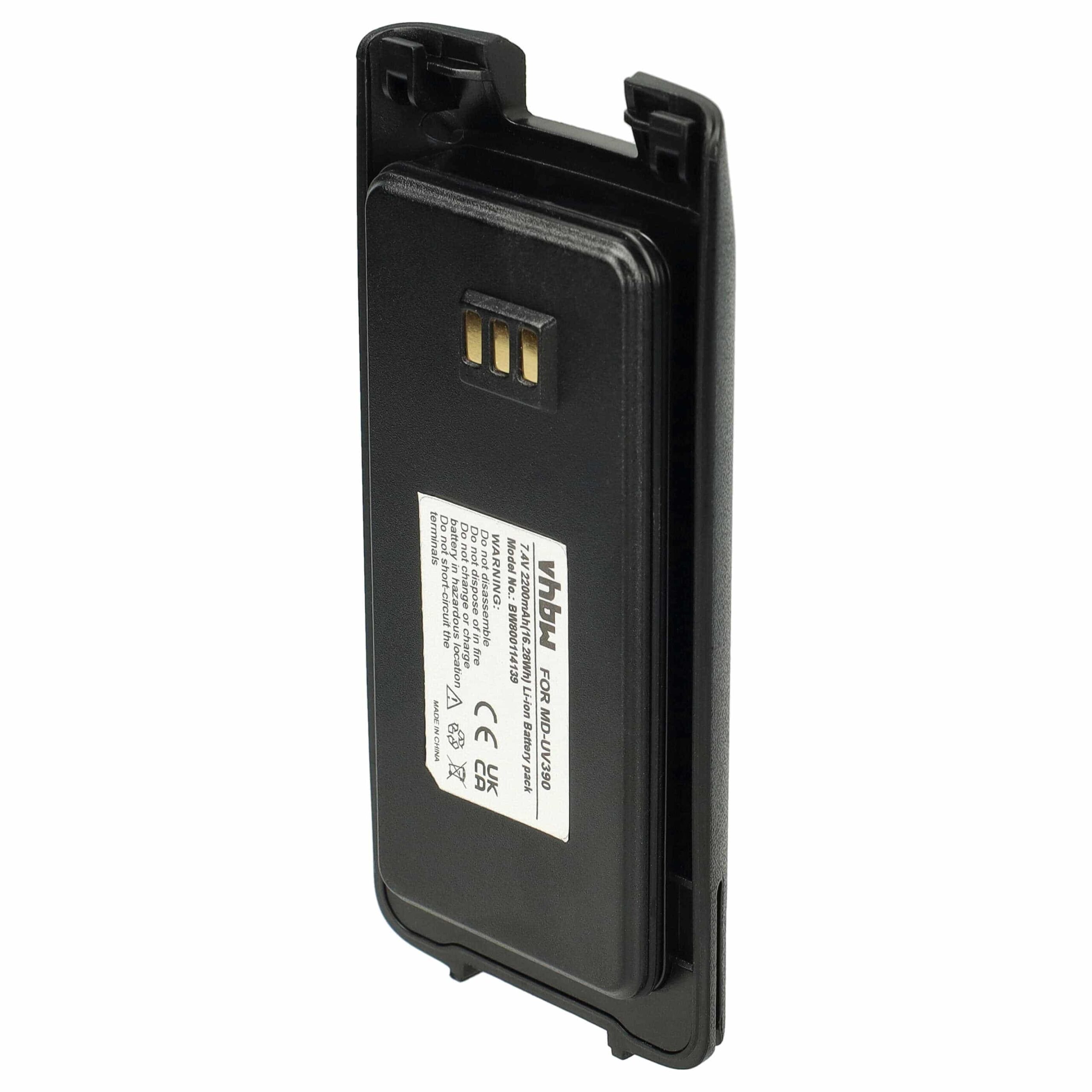 Bateria para Rádio vhbw BL50 - 2200 mAh 7.4V Li-Ion (Retevis, TYT, Tytera, Harico, Smartcom)