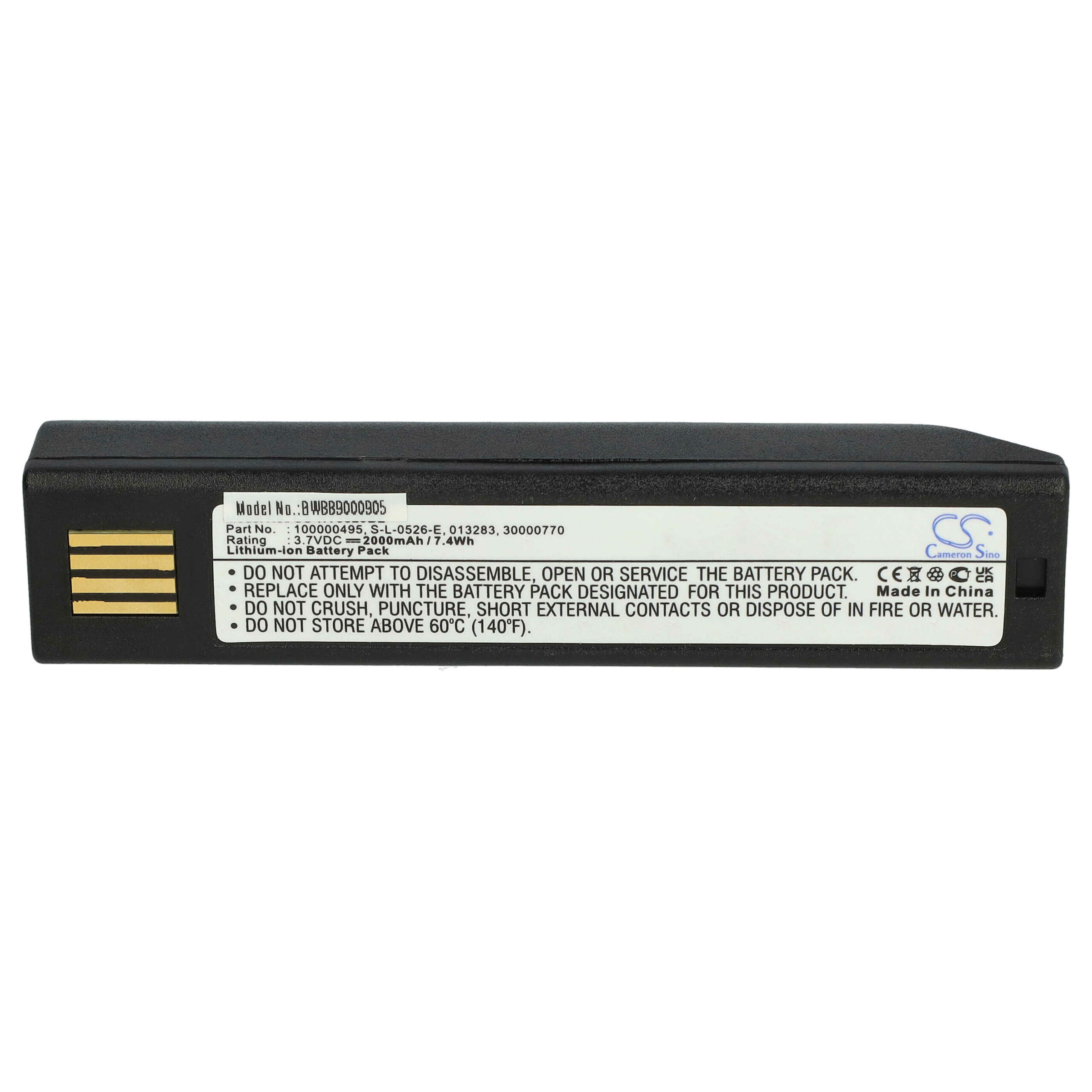 Bateria Compatível Honeywell 100006732, 013283, 100000495 para Scanner POS - 2600 mAh 3.7 V vhbw - Image 3