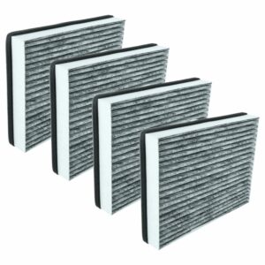 Pack de 4 Filtros de Carvão Ativado Miele 20228038, DKF 36-P - vhbw
