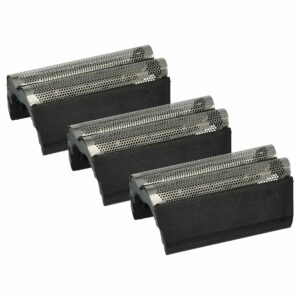 3x Lâmina Dupla para Barbear substitui Braun 586, 585 - com Moldura, Prateado/Cinzento Escuro