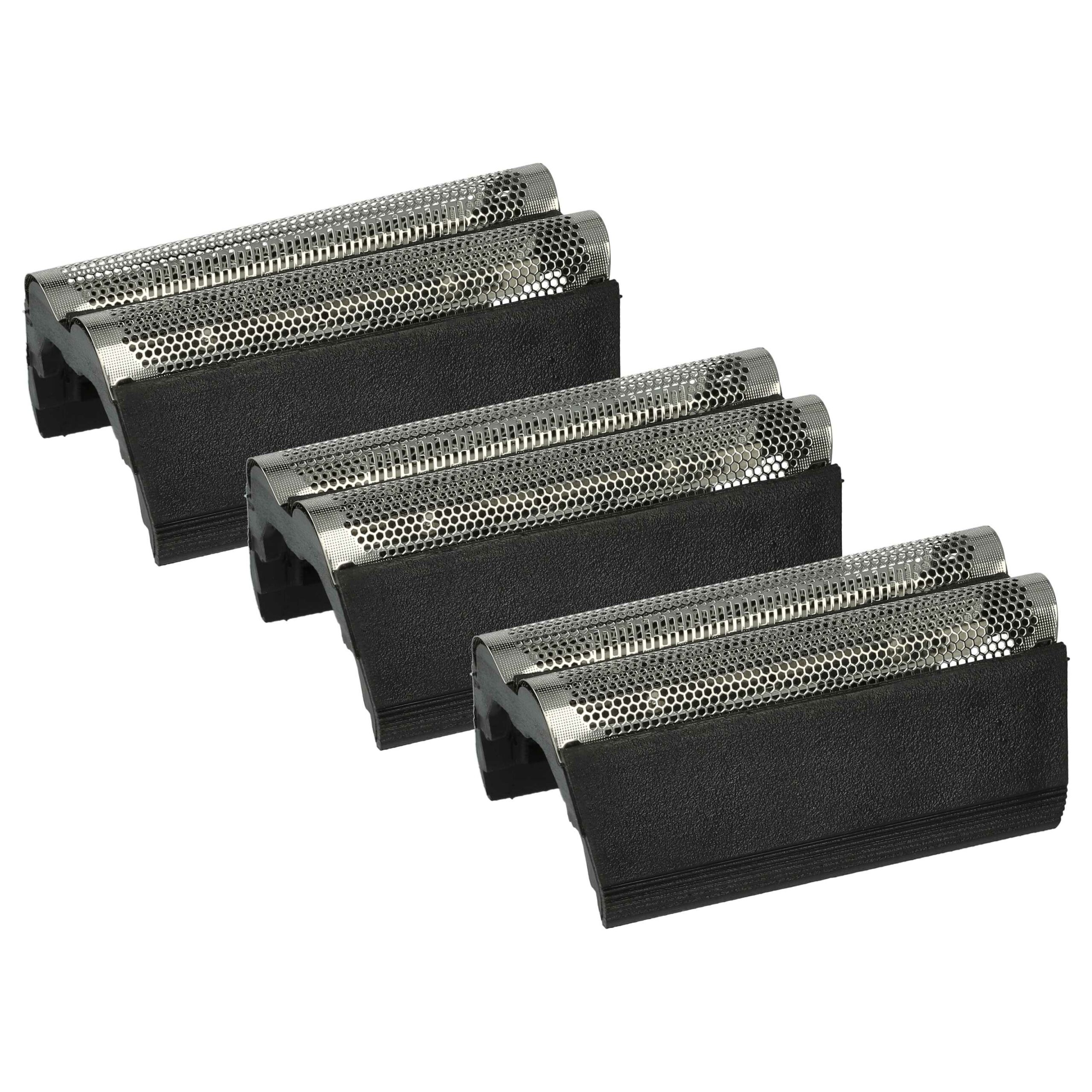3x Lâmina Dupla para Barbear substitui Braun 586, 585 - com Moldura, Prateado/Cinzento Escuro