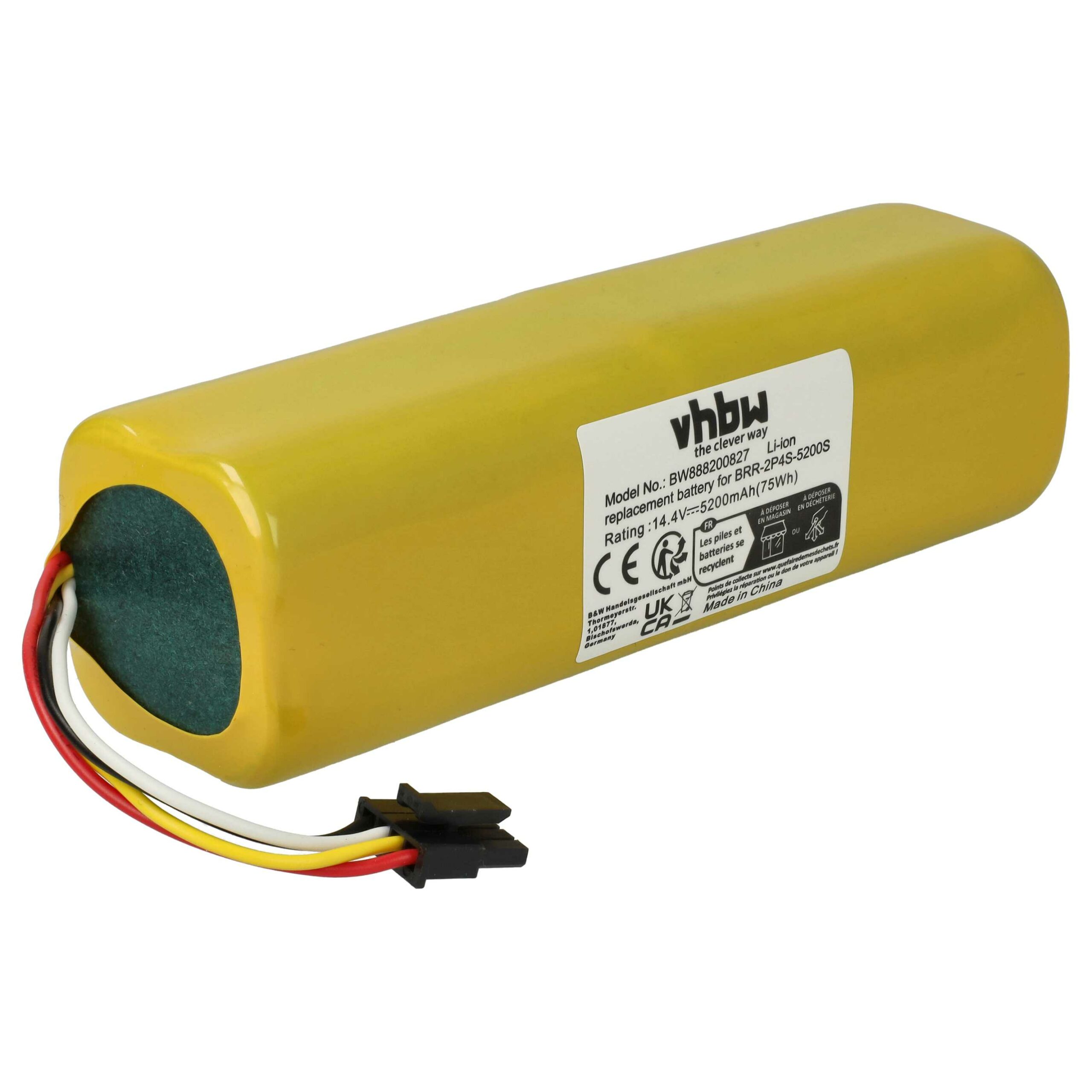 Bateria de substituição vhbw para Xiaomi Dreame - 5200mAh, 14.4V, Li-Ion