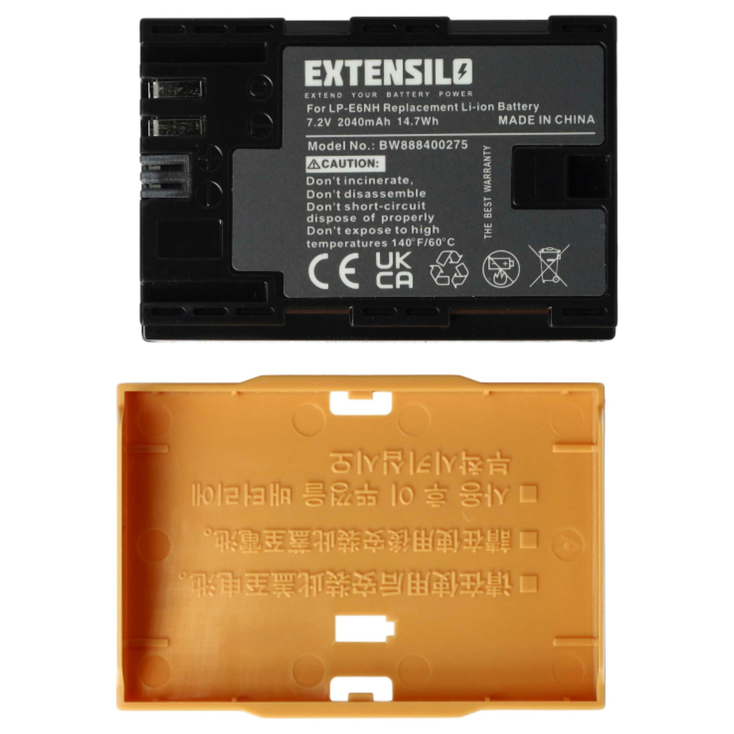 2x Bateria EXTENSILO compatível com Canon LP-E6, LP-E6NH - 2040mAh, 7.2V, Li-Ion - Image 3