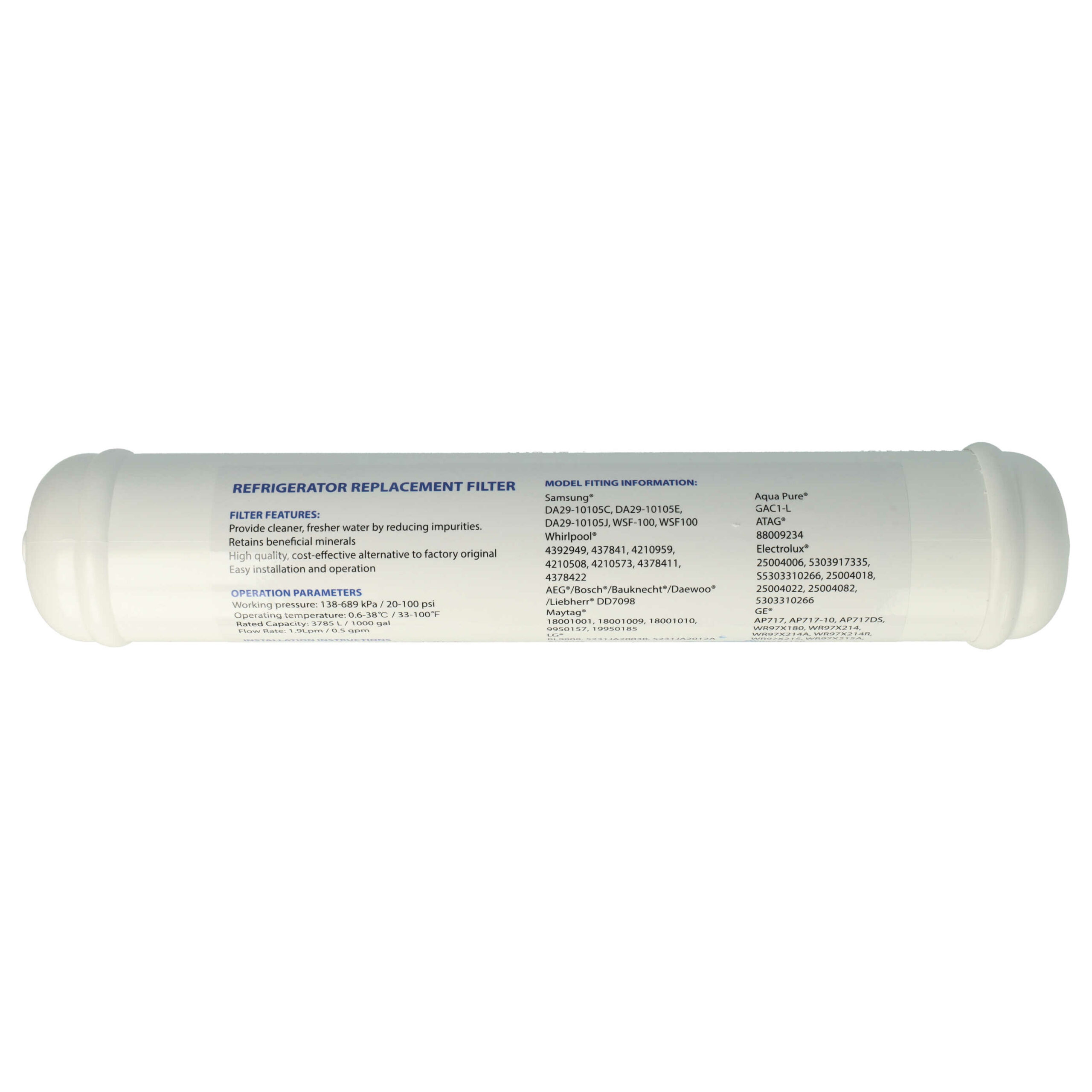 Filtro de Água para Frigorífico vhbw Compatível com 3M IL-IM-01 e Hanseatic - Image 3