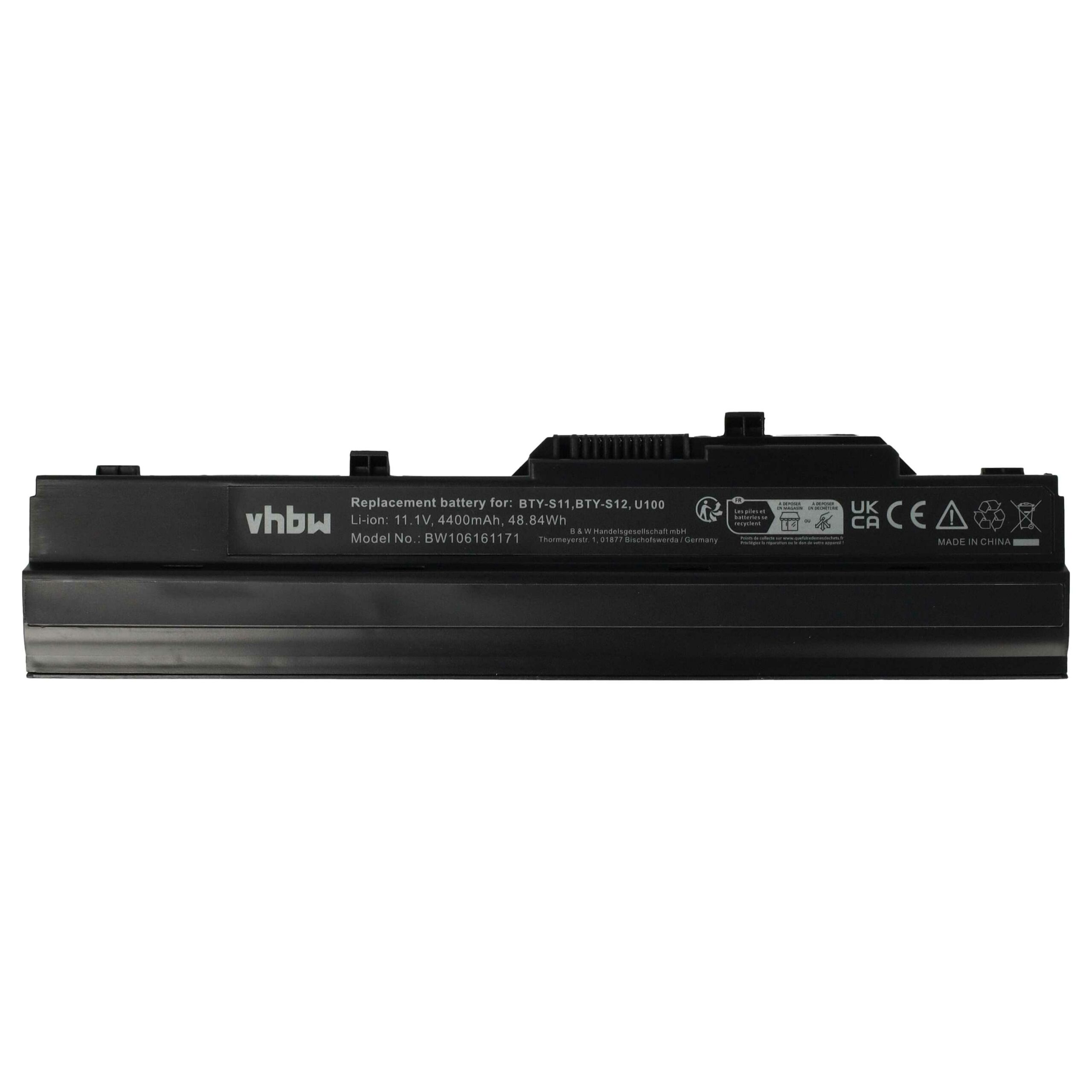 Bateria vhbw para Portátil - Compatível com 40026354, 40025611, 3715A-MS6837D1, 14L-MS6837D1, 40026355 - 4400 mAh 11.1 V Li-Ion - Image 3