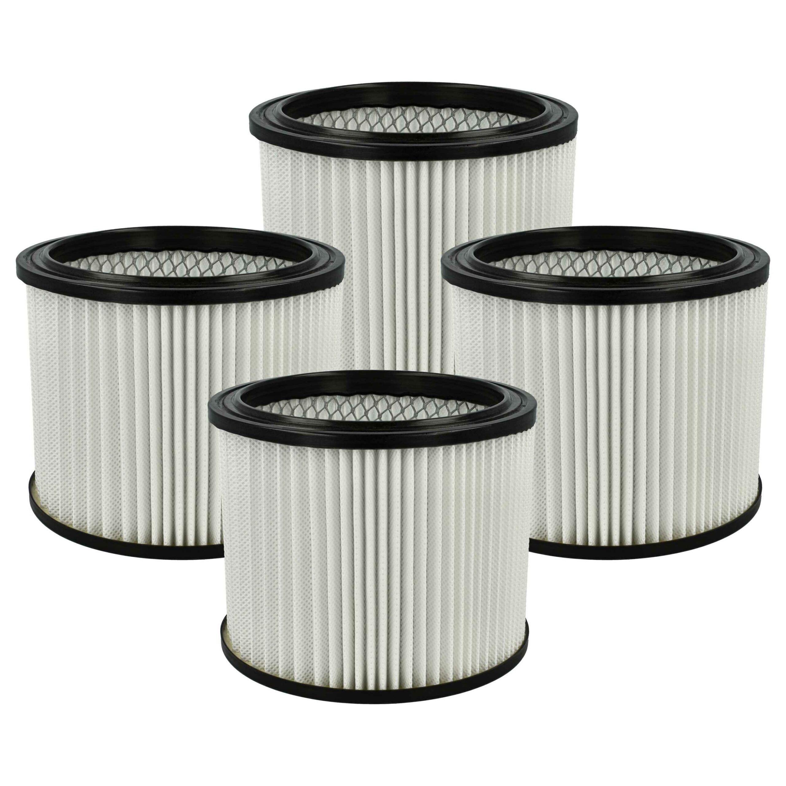 4x Filtro Cartucho HEPA Compatível Scheppach 7906300706 - vhbw