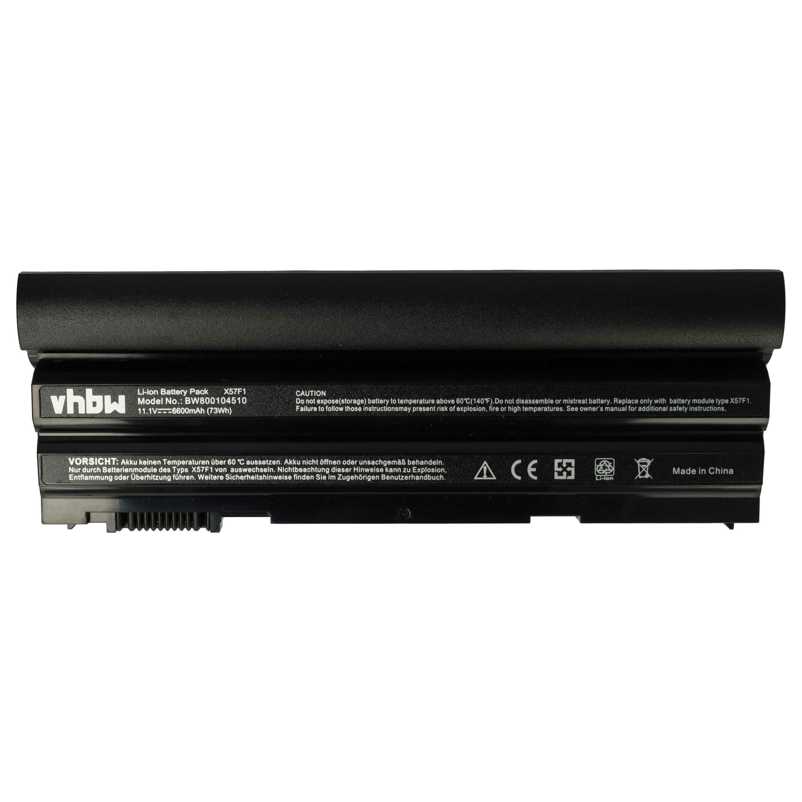 Bateria vhbw para Portátil Dell — 6600 mAh 11,1 V Li-Ion (2P2MJ, 04NW9, 0DTG0V, 05G67C, 312-1163)