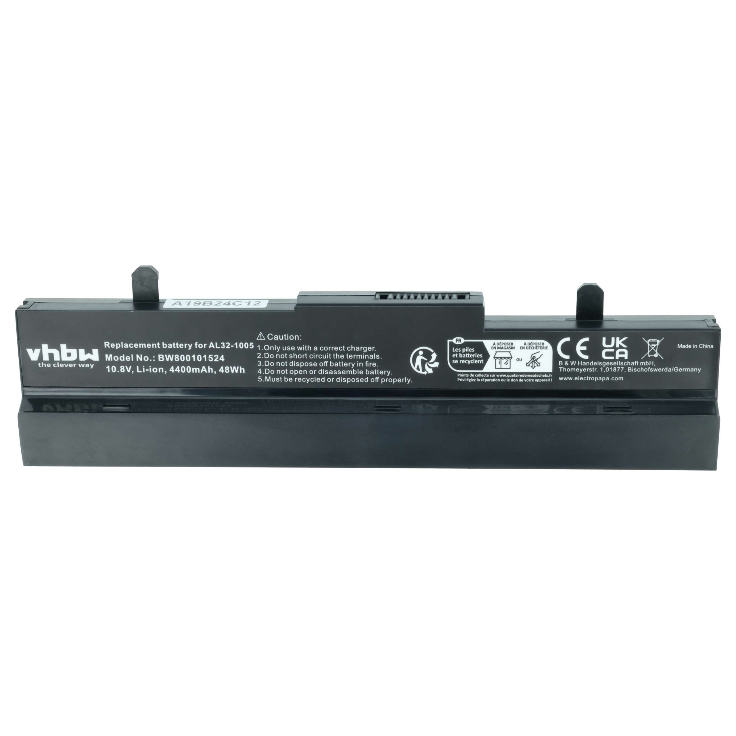 Bateria para Notebook Asus vhbw 4400 mAh 11.1V Li-Ion - Substitui 70-OA1B1B2100, 0B20-00KA0AS, 90-OA001B9000 - Image 3