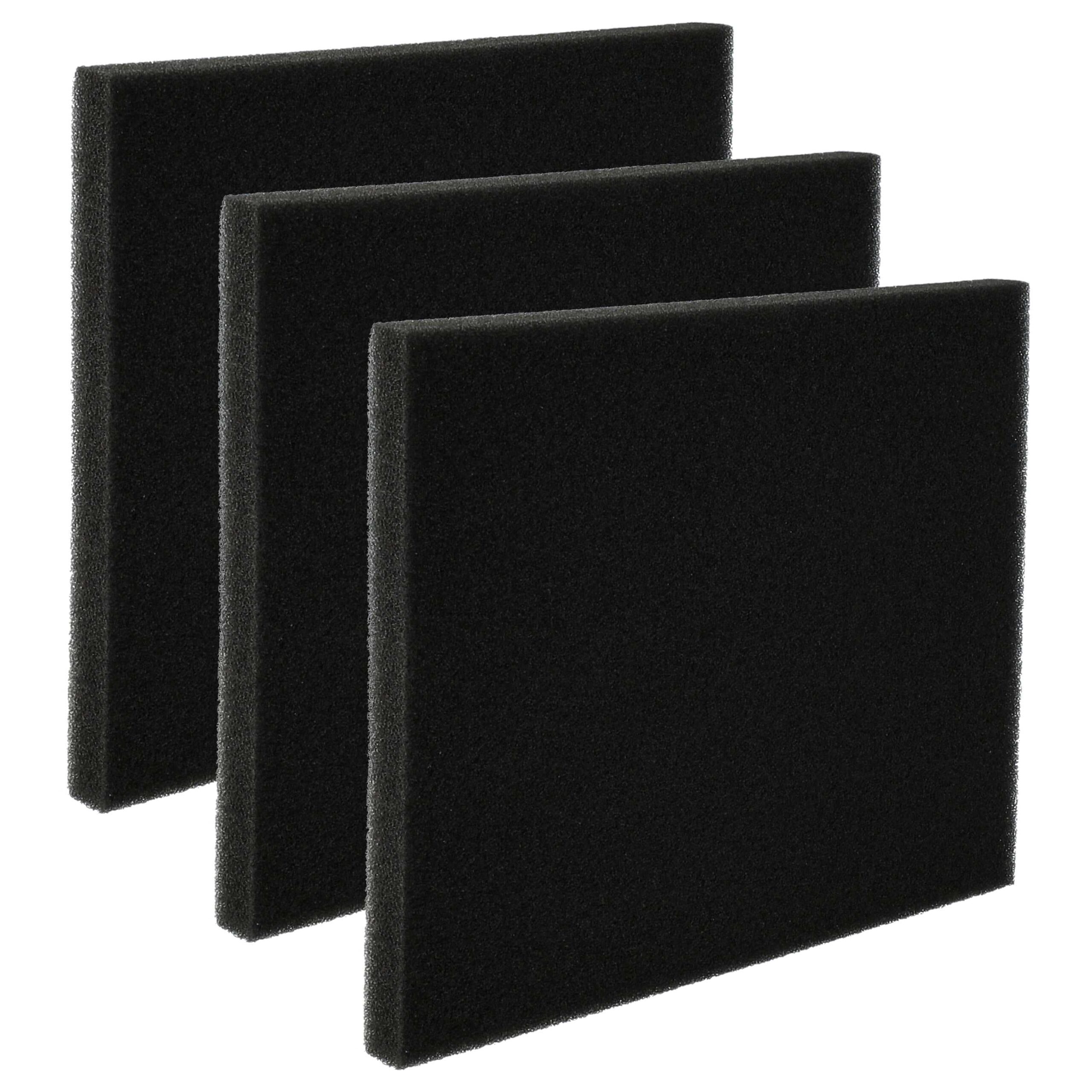 3x Filtro Espuma de Substituição vhbw para Aspirador Philips 432200039691, CP0789