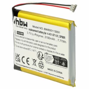 Bateria para Consola de Jogos Sony - Compatível com SP86R, 4-451-971-01 - 2100 mAh 3.7 V Li-Ion vhbw