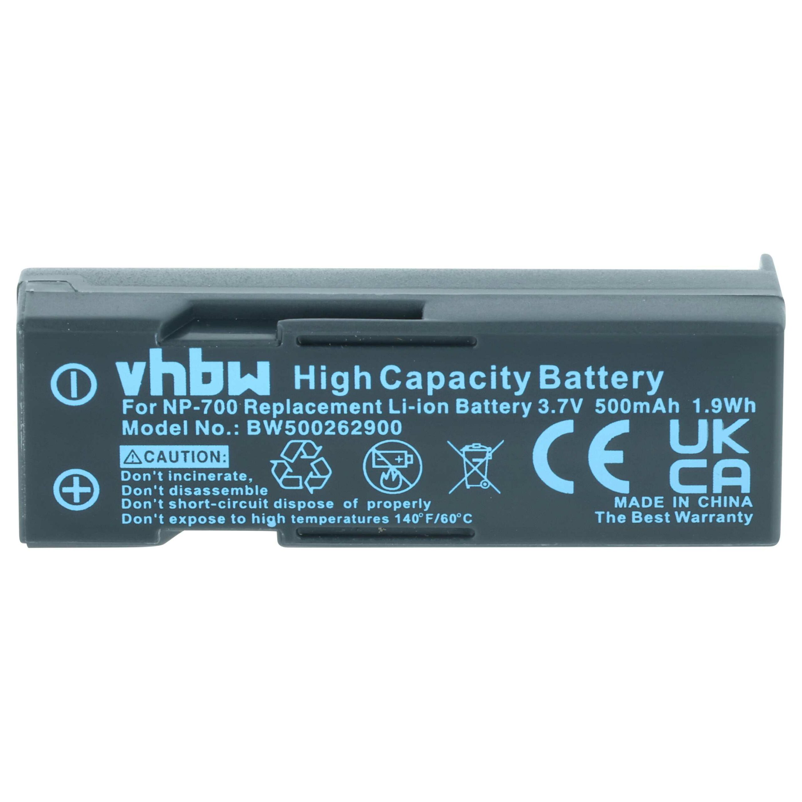 Bateria vhbw 2x NP-700 para Minolta - 500mAh, 3.7V, Li-Ion - Image 3
