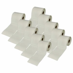 10x Rolo de Etiquetas Compatível Brother RD-S02E1 vhbw - 152 mm x 102 mm