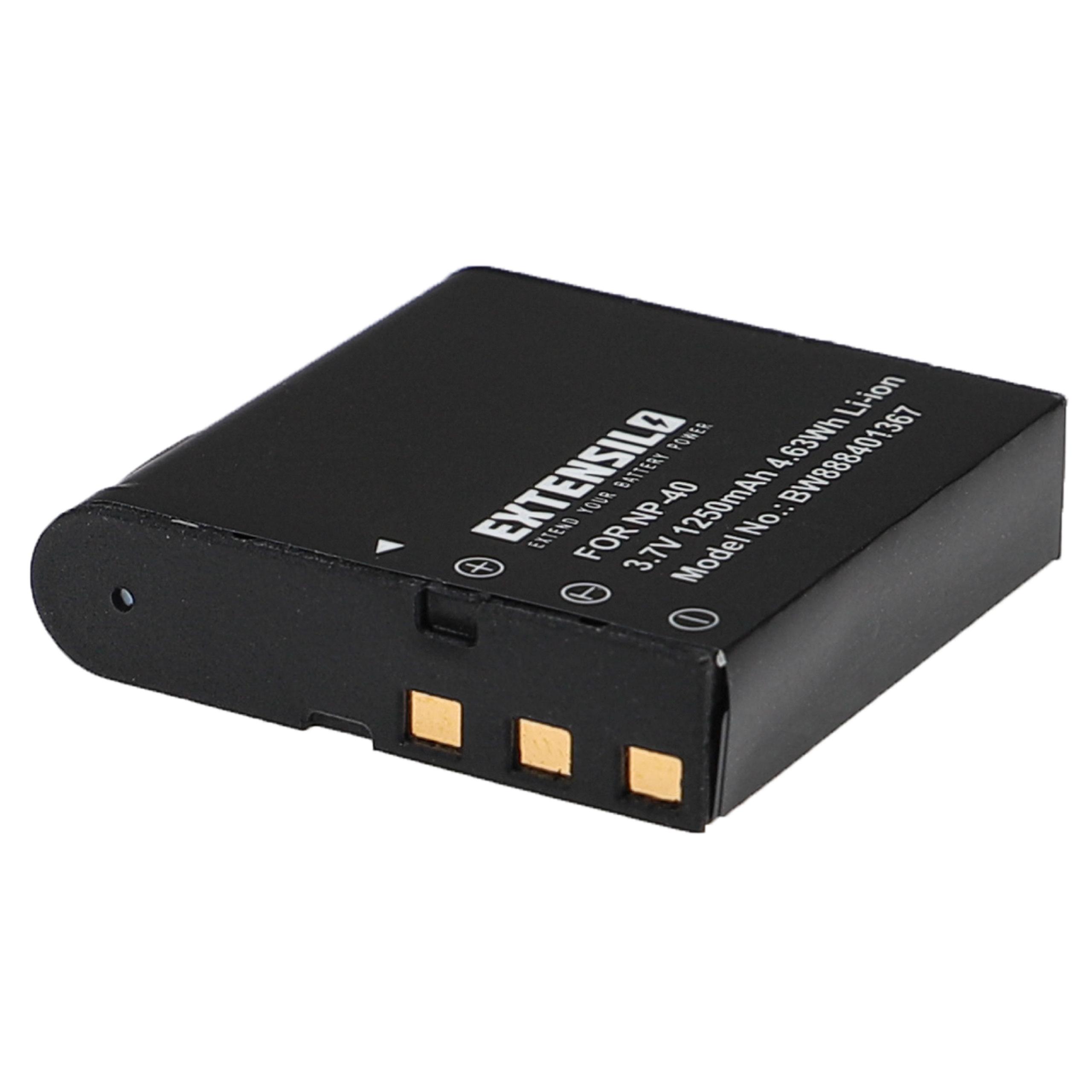 3x Bateria EXTENSILO NP-40DBA/NP-40/NP-40DCA - 1200mAh, 3.7V, Li-Ion para Câmaras Digitais - Image 3