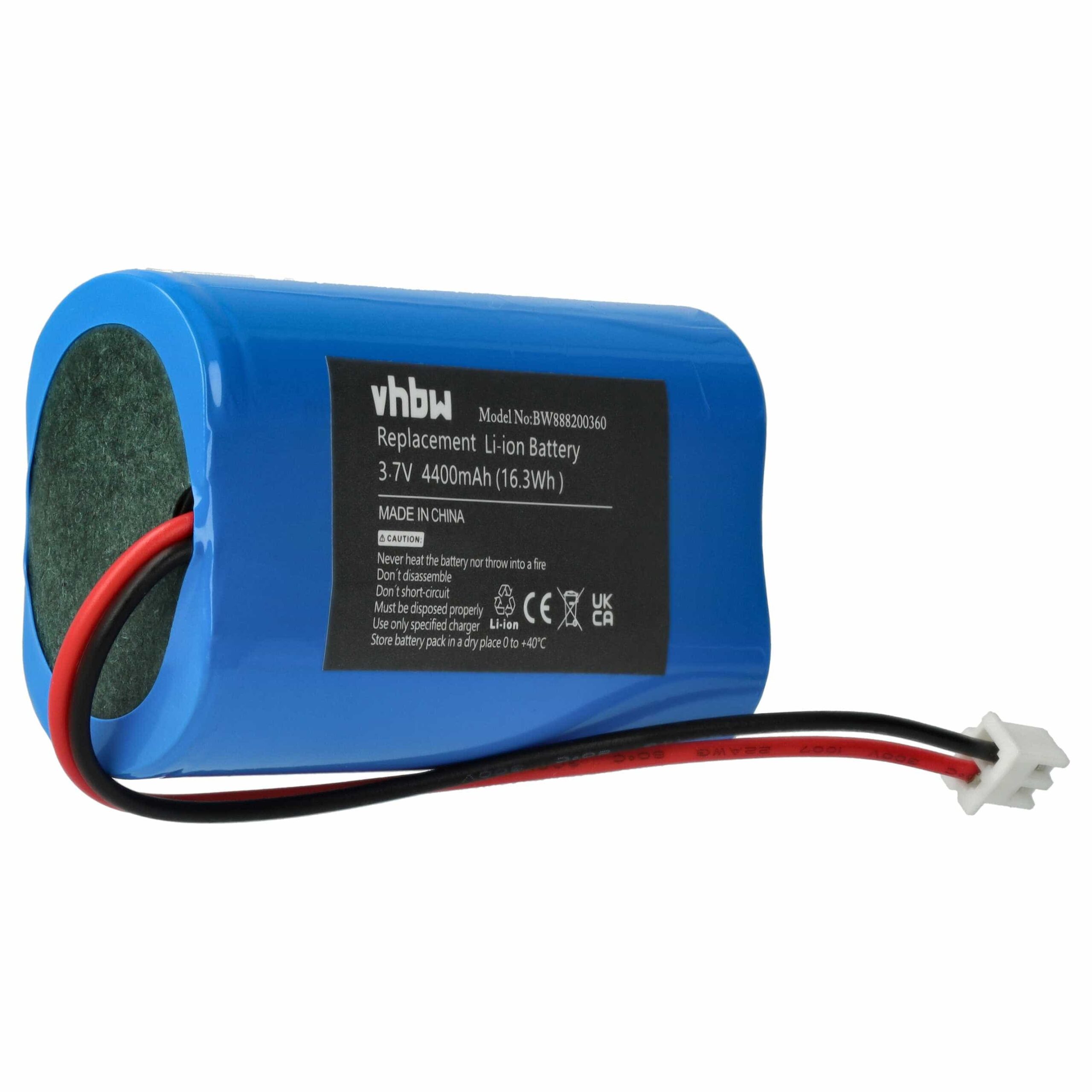 Bateria vhbw para Sigor Nuindie, Numotion, Villeroy & Boch Seoul 2.0, Zafferano Poldina - 4400 mAh 3.7 V Li-Ion (Pack 5x) - Image 3