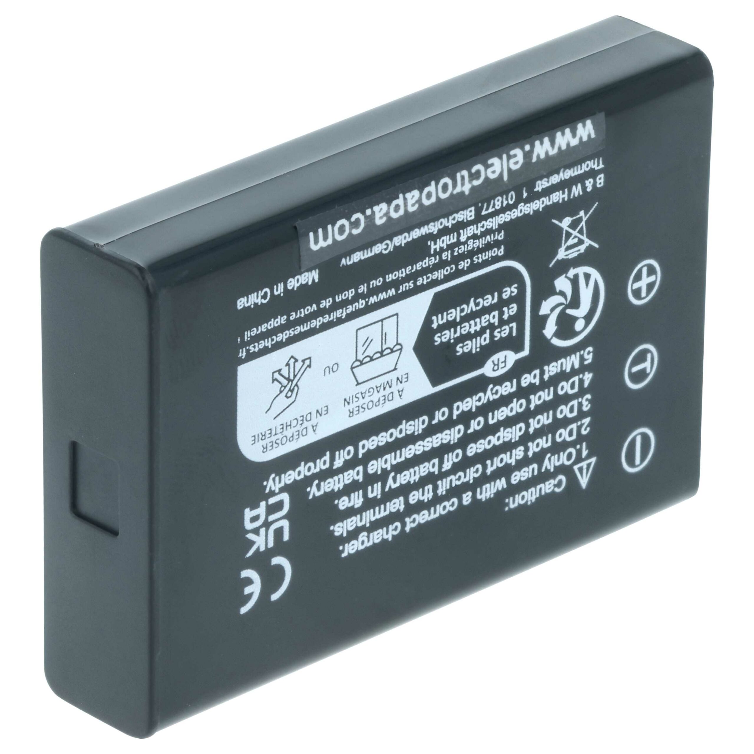 Pack 3x Baterias vhbw Compatível Aiptek ZPT-PM18 - 1600mAh, 3.7V, Li-Ion - Image 2