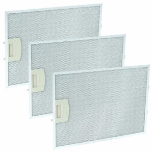 Filtro de Gordura Metálico Longa Duração vhbw 3x - Compatível Bosch 00353110