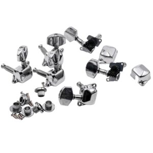 Craveiras de Guitarra 3D3E vhbw - Prata, Furo 8 mm para Guitarra Elétrica, Acústica e Banjo