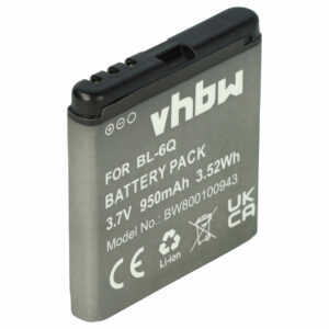 Bateria para Nokia BL-6Q - 950 mAh 3.7 V Li-Ion vhbw