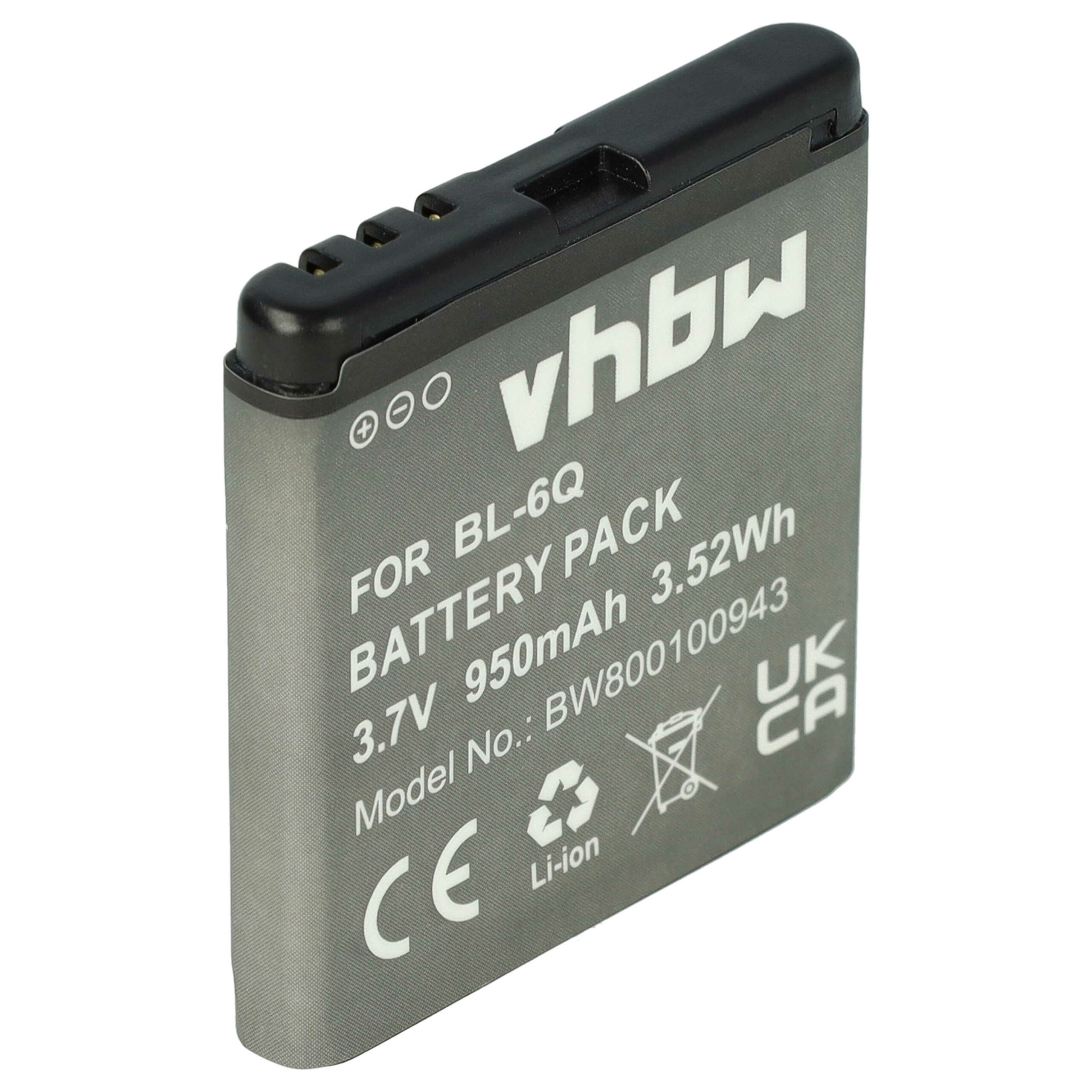Bateria para Nokia BL-6Q - 950 mAh 3.7 V Li-Ion vhbw