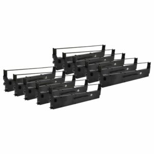 Pack 10x Fita de Tinta compatível Epson C13S015637 para Impressora Matricial e Recibos - Preta