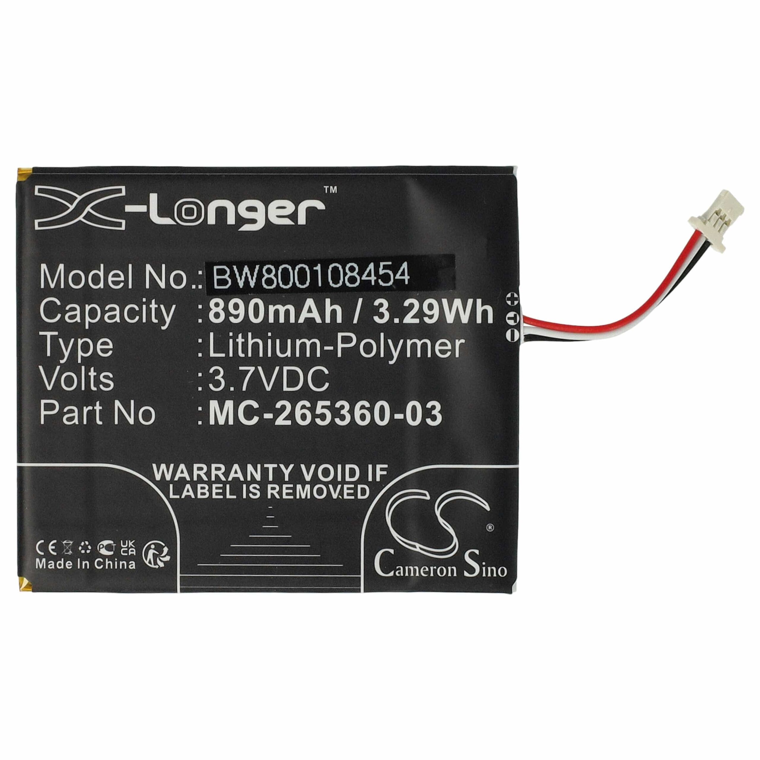 Bateria vhbw para Amazon Kindle - Substitui MC-265360-03 - 890 mAh 3.7 V Li-polymer - Image 3