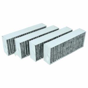 4x Filtro de Carvão Ativado Compatível Bosch HEZ9VRCRO para Siemens vhbw