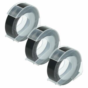 Fita de Etiquetas 3D vhbw 12 mm - 3 Unidades Compatível Dymo 0898132