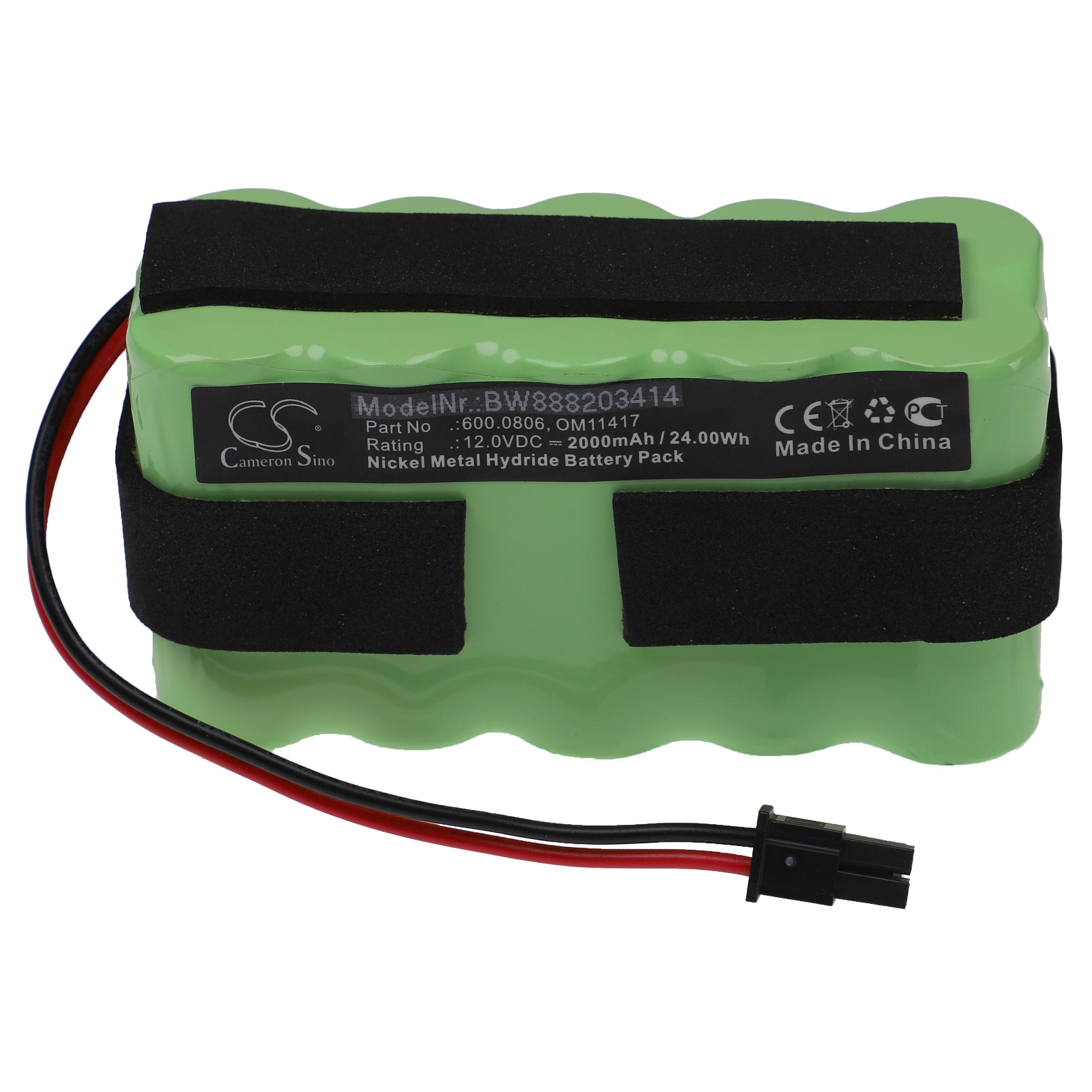 Bateria vhbw para equipamento médico Medela OM11417, 600.0806 - 2000 mAh 12V NiMH