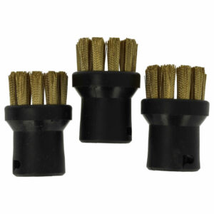 3x Escova Redonda de Substituição para Limpador a Vapor Kärcher 2.863-075.0, 2.863-061.0 vhbw