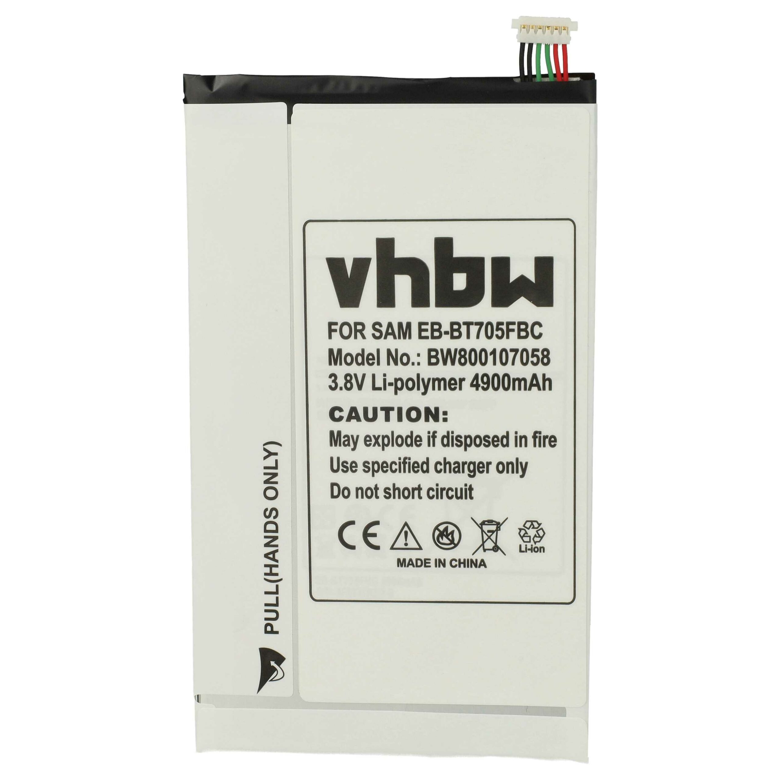 Bateria de Substituição vhbw para Samsung EB-BT705FBE, EB-BT705FBU, EB-BT705FBC - 4900 mAh 3.8 V Li-polymer - Image 3