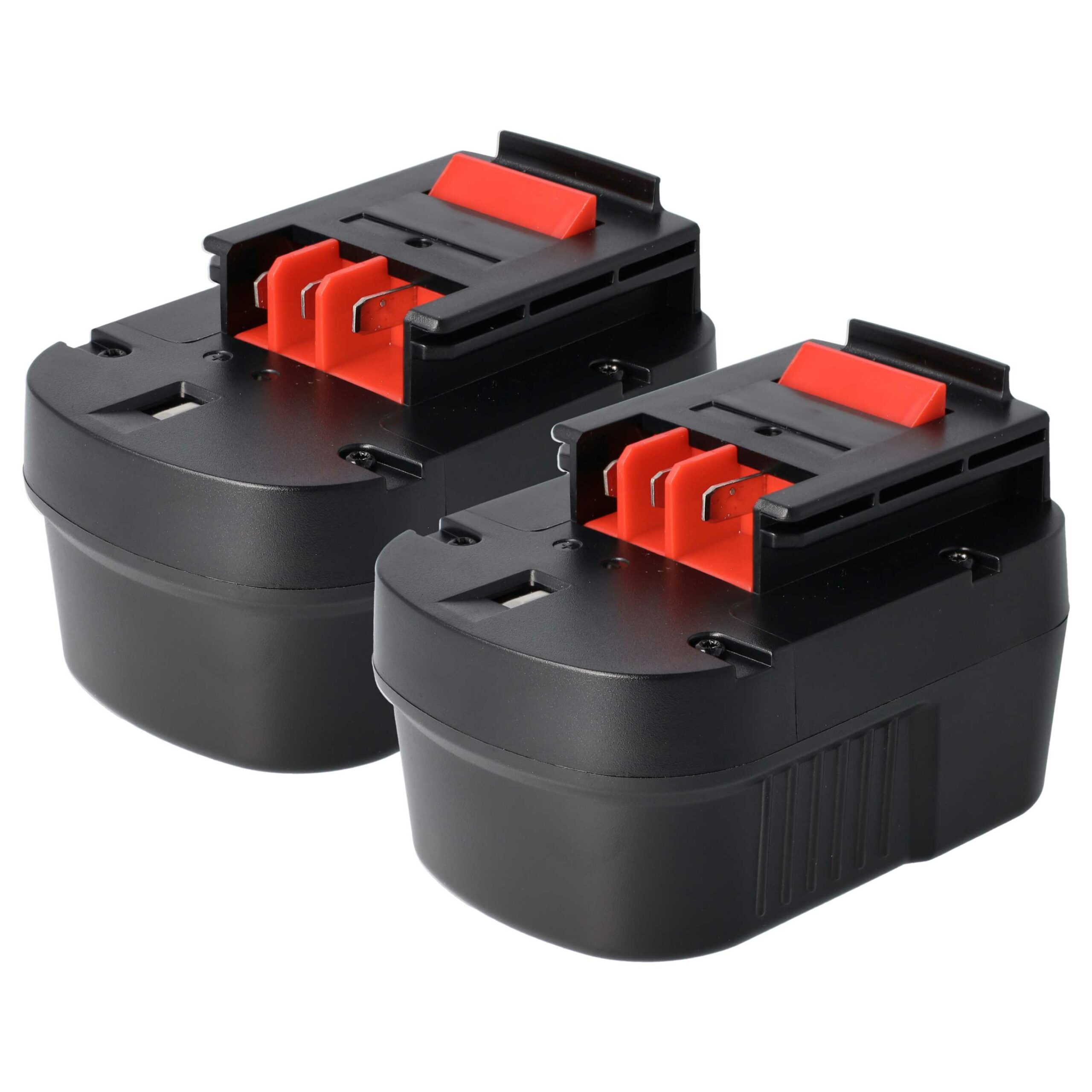 2x Bateria de substituição vhbw para Black & Decker A12, A12EX, A12E, A12-XJ - 1500 mAh, 12 V, NiMH