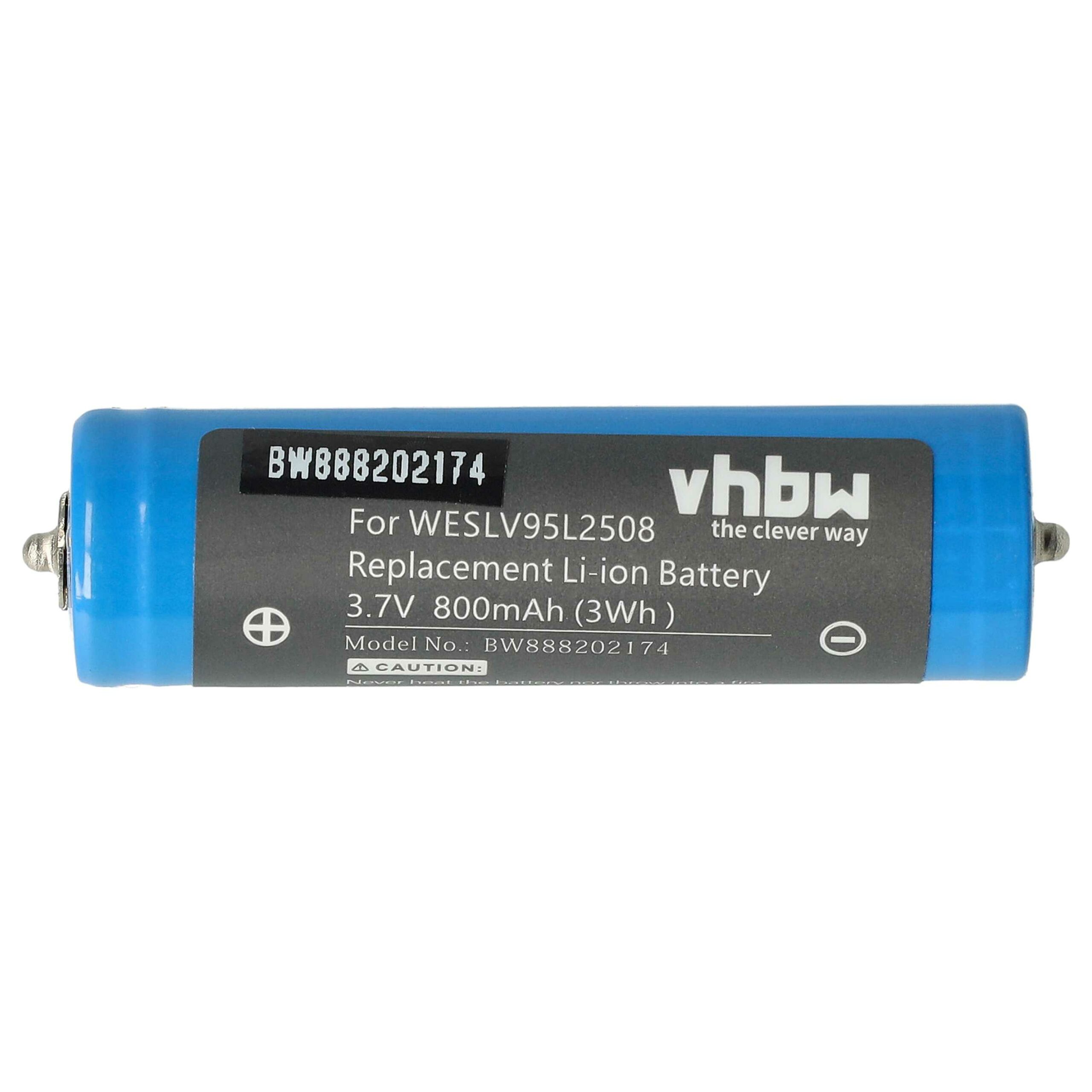 Bateria compatível com Panasonic WES8163L2505, WESLV95L2508, WESLV95L2509 - 800 mAh 3.7 V Li-Ion - Image 3