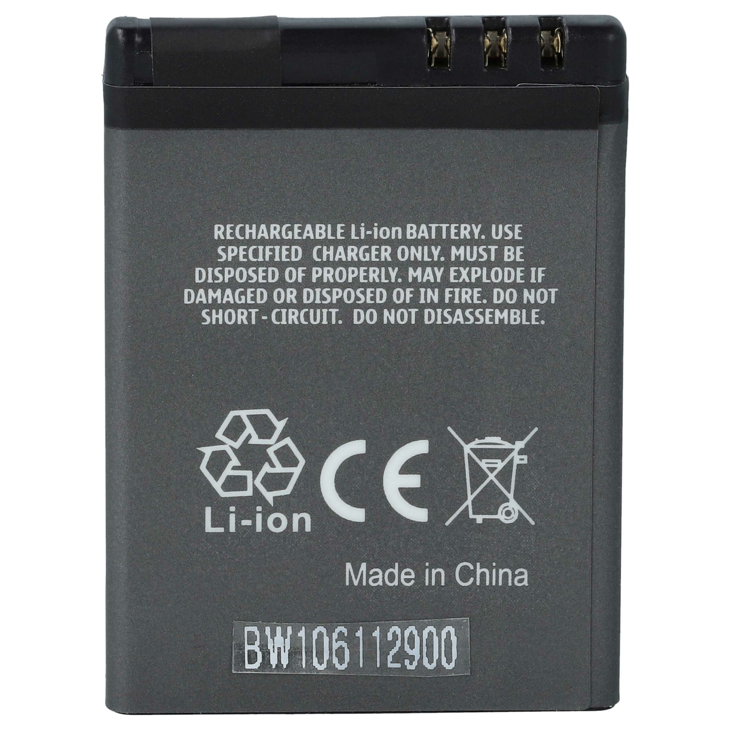 Bateria para Telemóvel Nokia BL-4BA, BL-4B - 600 mAh 3.7 V Li-Ion vhbw - Image 4