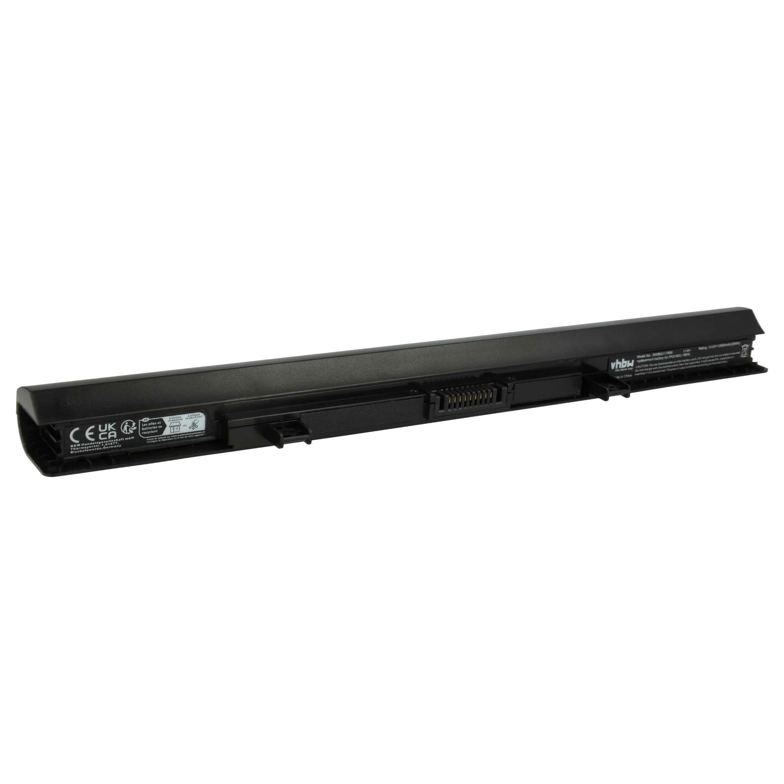 Bateria para Toshiba PA5184U-1BRS, PA5185U-1BRS, PA5186U-1BRS - 2600 mAh 14.8 V Li-Ion vhbw
