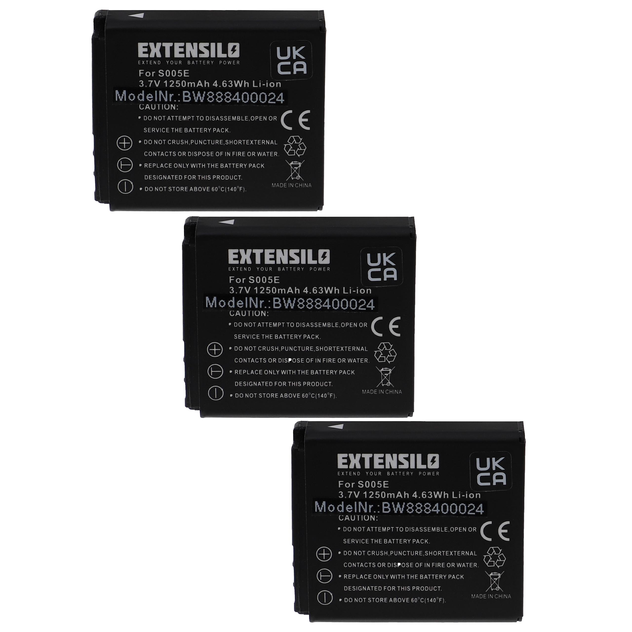 3x Bateria compatível Fujifilm NP-70 EXTENSILO - 1250mAh, 3.7V, Li-Ion - Image 4