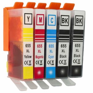 Conjunto 5 Cartuchos de Tinta para Impressora HP Advantage 5525 - P/C/M/A