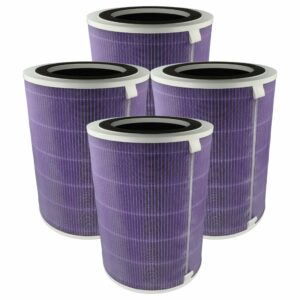 Kit 4x Filtros de Reposição para Proscenic A9 - Pré-filtro + HEPA H13 + Carvão Ativado + Iões de Prata